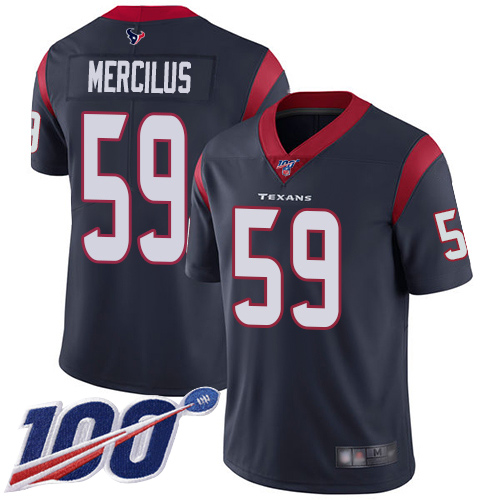 Houston Texans Limited Navy Blue Men Whitney Mercilus Home Jersey NFL Football #59 100th Season Vapor Untouchable